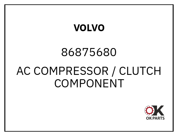 VOLVO 86875680 AC COMPRESSOR / CLUTCH COMPONENT
