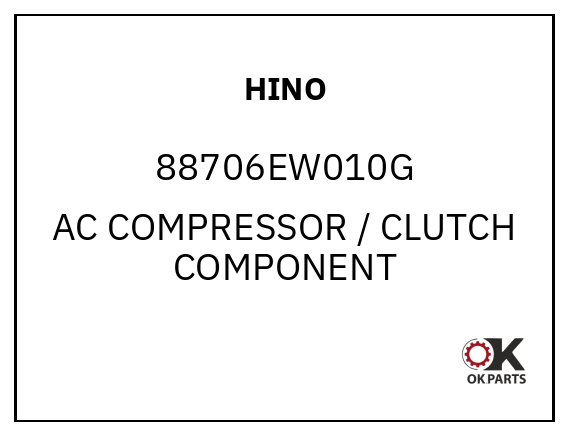 HINO 88706EW010G AC COMPRESSOR / CLUTCH COMPONENT