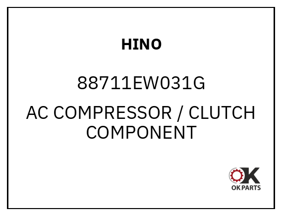 HINO 88711EW031G AC COMPRESSOR / CLUTCH COMPONENT