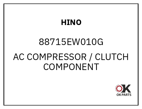 HINO 88715EW010G AC COMPRESSOR / CLUTCH COMPONENT