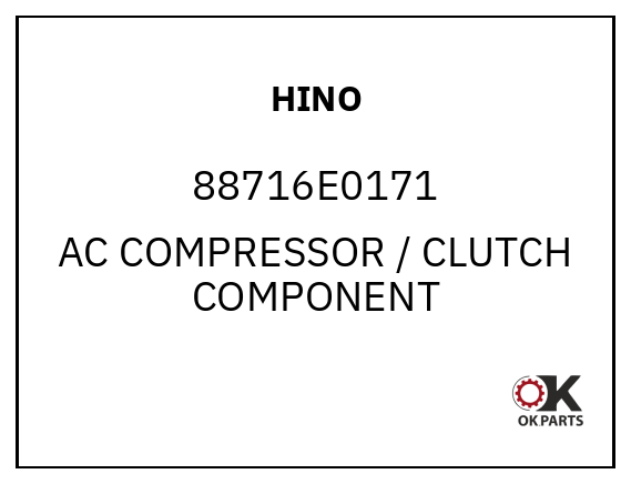HINO 88716E0171 AC COMPRESSOR / CLUTCH COMPONENT