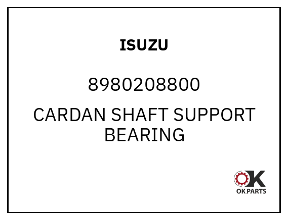 ISUZU 8980208800 CARDAN SHAFT SUPPORT BEARING