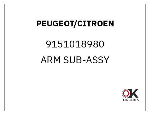 PEUGEOT/CITROEN 9151018980 ARM SUB-ASSY