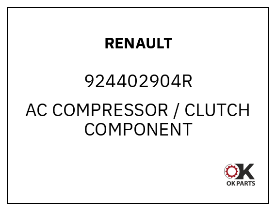 RENAULT 924402904R AC COMPRESSOR / CLUTCH COMPONENT