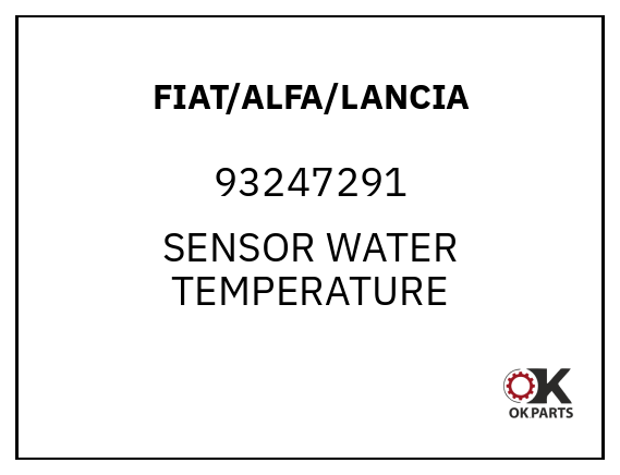 FIAT/ALFA/LANCIA 93247291 SENSOR WATER TEMPERATURE