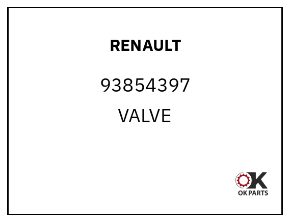 RENAULT 93854397 VALVE
