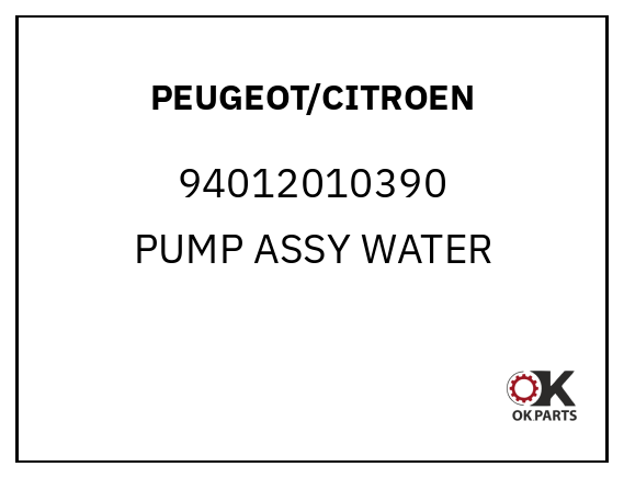 PEUGEOT/CITROEN 94012010390 PUMP ASSY WATER