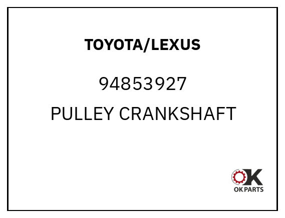 TOYOTA/LEXUS 94853927 PULLEY CRANKSHAFT