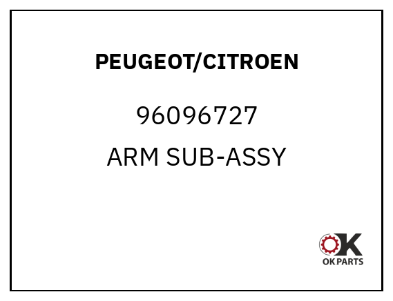PEUGEOT/CITROEN 96096727 ARM SUB-ASSY