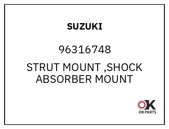 SUZUKI 96316748 STRUT MOUNT ,SHOCK ABSORBER MOUNT