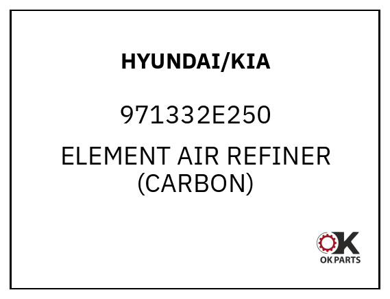 HYUNDAI/KIA 971332E250 ELEMENT AIR REFINER (CARBON)
