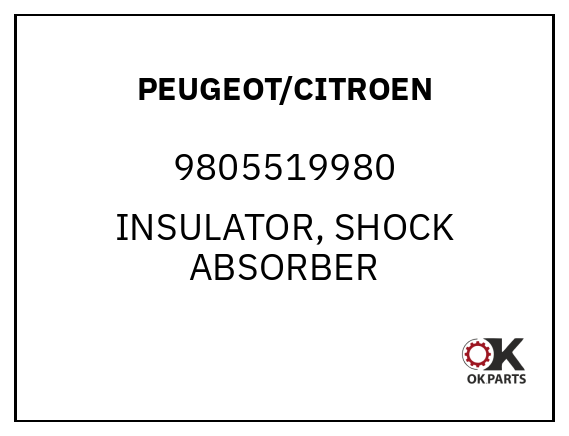 PEUGEOT/CITROEN 9805519980 INSULATOR, SHOCK ABSORBER