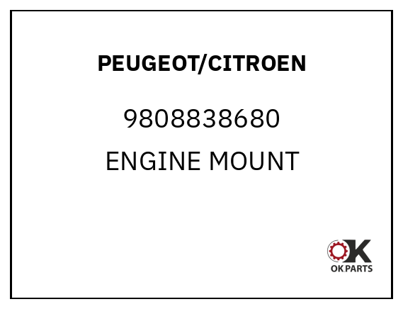 PEUGEOT/CITROEN 9808838680 ENGINE MOUNT