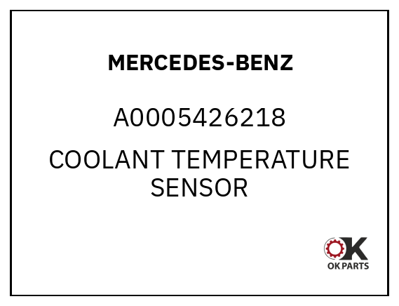 MERCEDES-BENZ A0005426218 COOLANT TEMPERATURE SENSOR
