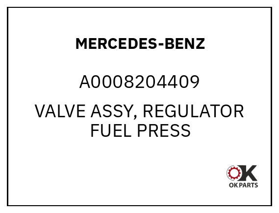 MERCEDES-BENZ A0008204409 VALVE ASSY, REGULATOR FUEL PRESS