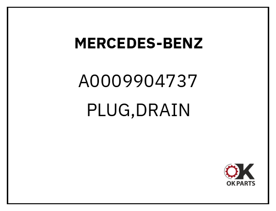 MERCEDES-BENZ A0009904737 PLUG,DRAIN