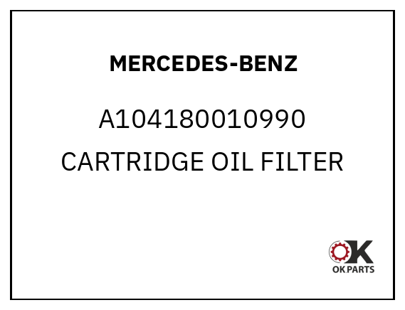 MERCEDES-BENZ A104180010990 CARTRIDGE OIL FILTER