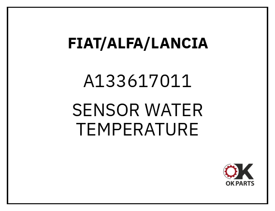 FIAT/ALFA/LANCIA A133617011 SENSOR WATER TEMPERATURE