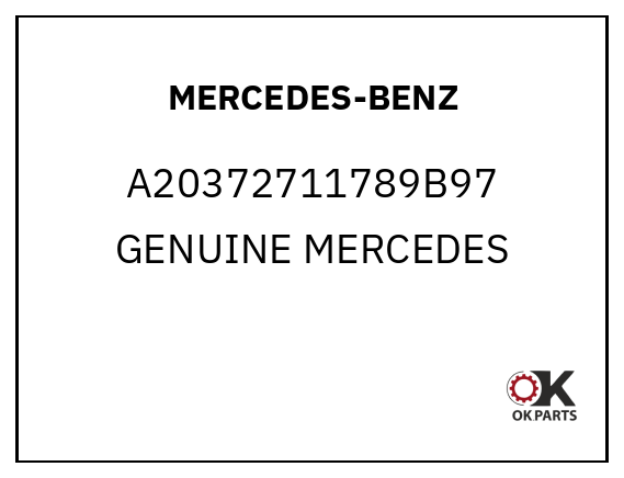 MERCEDES-BENZ A20372711789B97 GENUINE MERCEDES