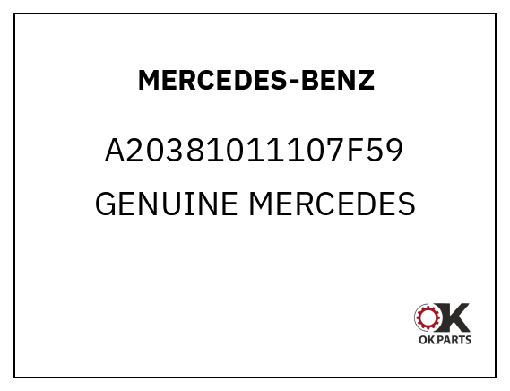 MERCEDES-BENZ A20381011107F59 GENUINE MERCEDES