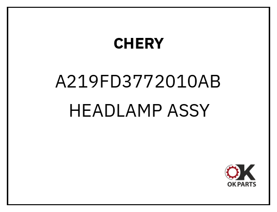 CHERY A219FD3772010AB HEADLAMP ASSY
