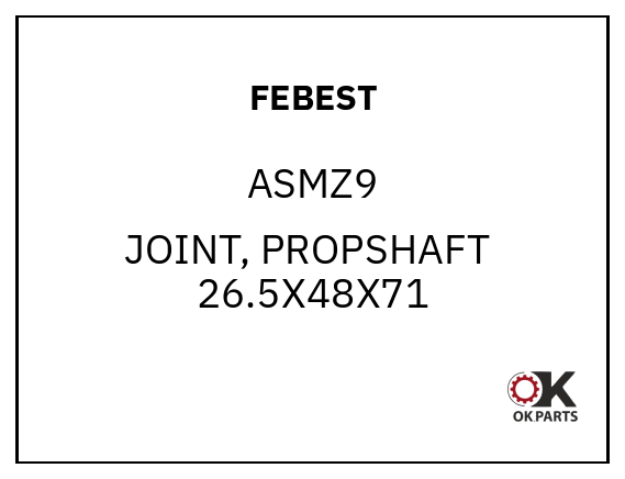 FEBEST ASMZ9 JOINT, PROPSHAFT  26.5X48X71