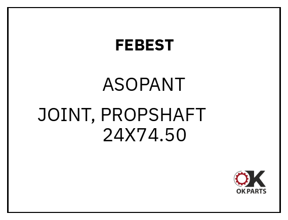 FEBEST ASOPANT JOINT, PROPSHAFT           24X74.50