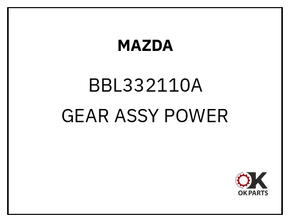 MAZDA BBL332110A GEAR ASSY POWER