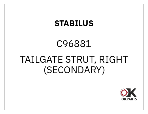 STABILUS C96881 TAILGATE STRUT, RIGHT (SECONDARY)