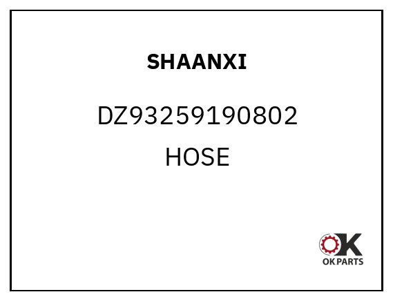SHAANXI DZ93259190802 HOSE