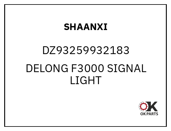 SHAANXI DZ93259932183 DELONG F3000 SIGNAL LIGHT