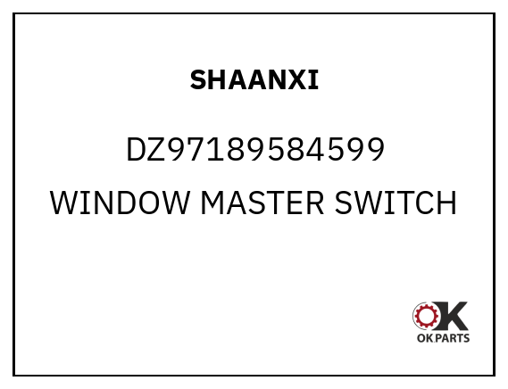 SHAANXI DZ97189584599 WINDOW MASTER SWITCH