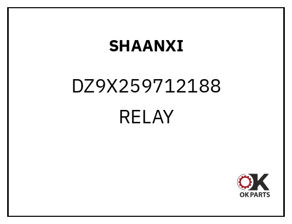 SHAANXI DZ9X259712188 RELAY