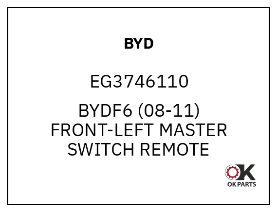 BYD EG3746110 BYDF6 (08-11) FRONT-LEFT MASTER SWITCH REMOTE