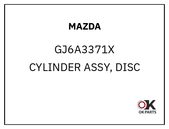 MAZDA GJ6A3371X CYLINDER ASSY, DISC