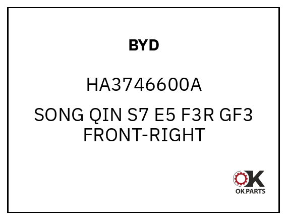 BYD HA3746600A SONG QIN S7 E5 F3R GF3 FRONT-RIGHT