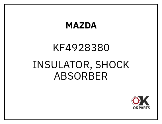 MAZDA KF4928380 INSULATOR, SHOCK ABSORBER
