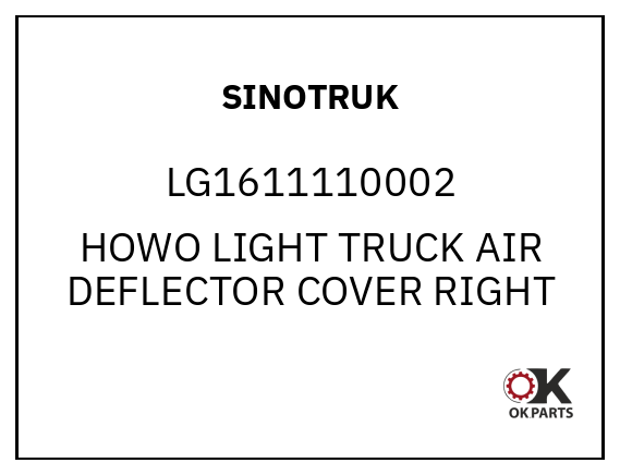 SINOTRUK LG1611110002 HOWO LIGHT TRUCK AIR DEFLECTOR COVER RIGHT
