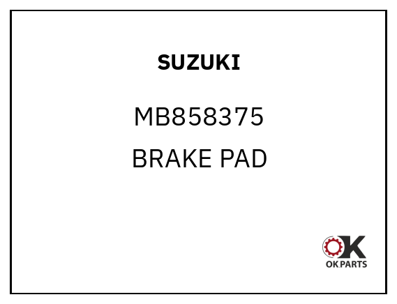 SUZUKI MB858375 BRAKE PAD