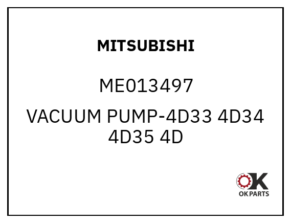 MITSUBISHI ME013497 VACUUM PUMP-4D33 4D34 4D35 4D