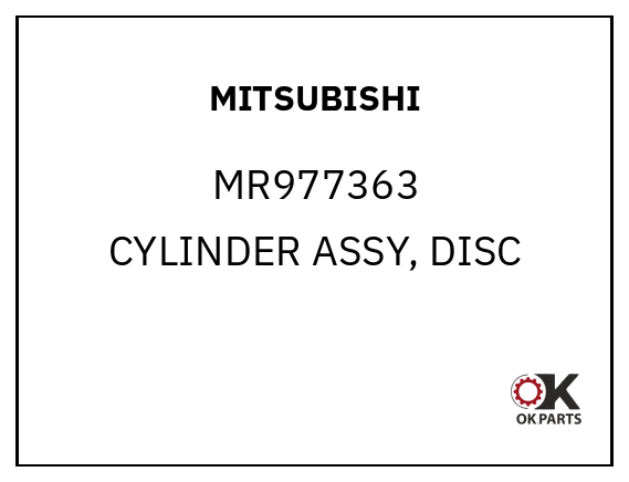MITSUBISHI MR977363 CYLINDER ASSY, DISC