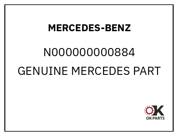 MERCEDES-BENZ N000000000884 GENUINE MERCEDES PART