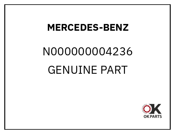 MERCEDES-BENZ N000000004236 GENUINE PART