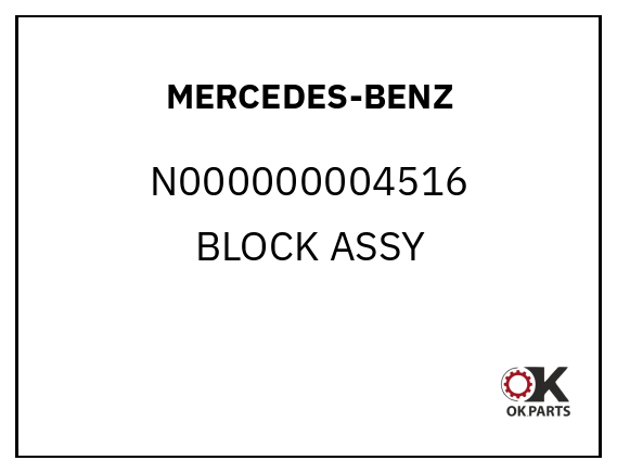 MERCEDES-BENZ N000000004516 BLOCK ASSY