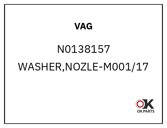 VAG N0138157 WASHER,NOZLE-M001/17