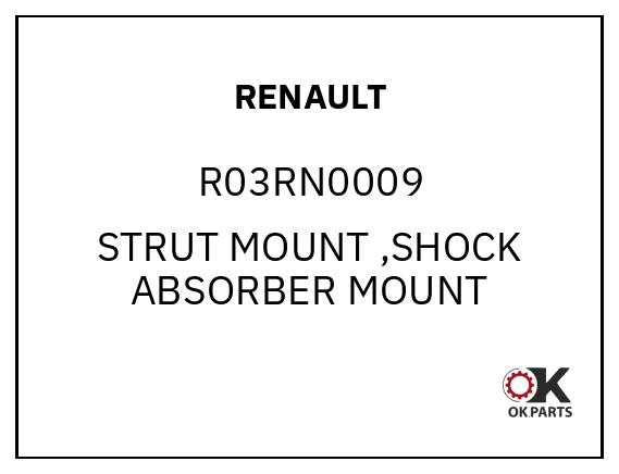 RENAULT R03RN0009 STRUT MOUNT ,SHOCK ABSORBER MOUNT
