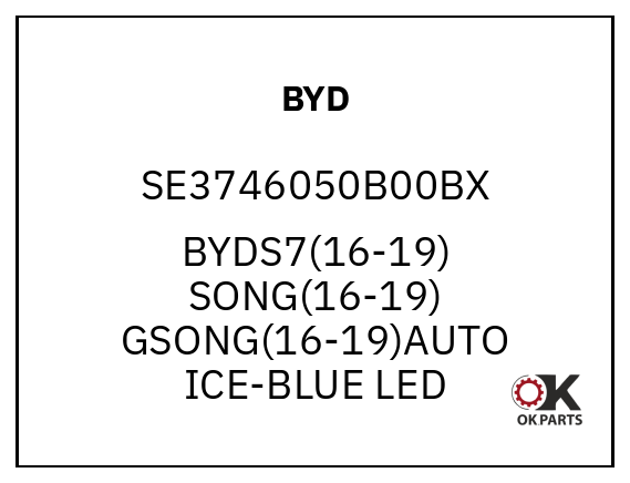 BYD SE3746050B00BX BYDS7(16-19) SONG(16-19) GSONG(16-19)AUTO ICE-BLUE LED