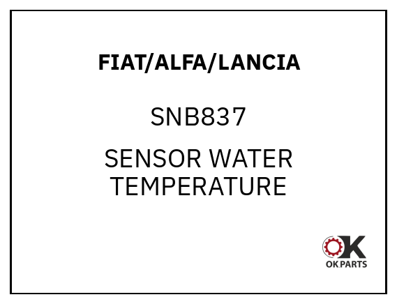 FIAT/ALFA/LANCIA SNB837 SENSOR WATER TEMPERATURE