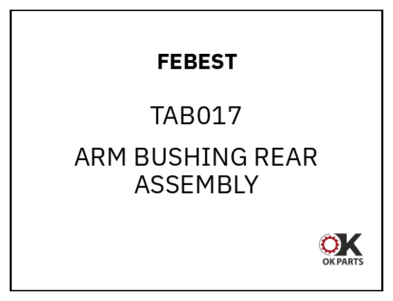 FEBEST TAB017 ARM BUSHING REAR ASSEMBLY