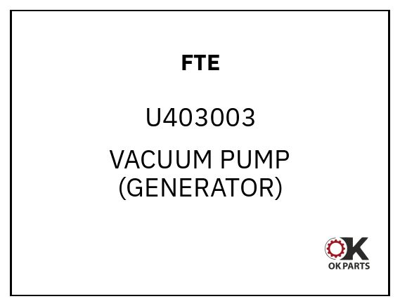 FTE U403003 VACUUM PUMP (GENERATOR)